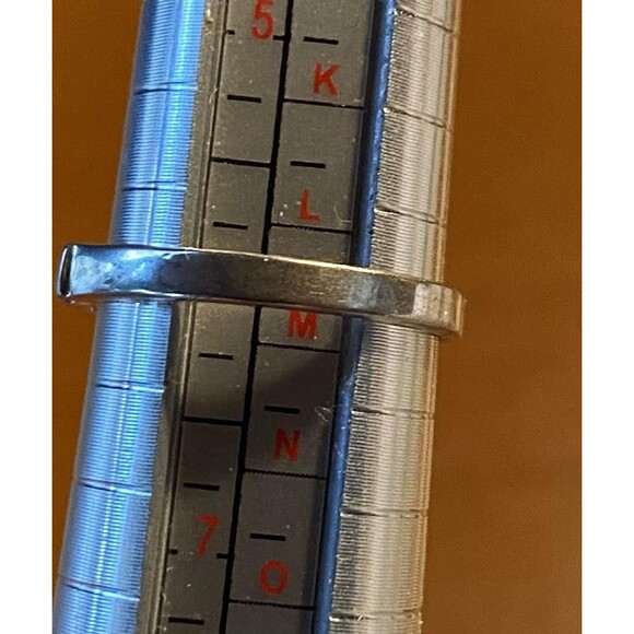 Sterling Silver 925 Eternity Band Ring Baguette Round Clear Stones Size 6 - Picture 2 of 3